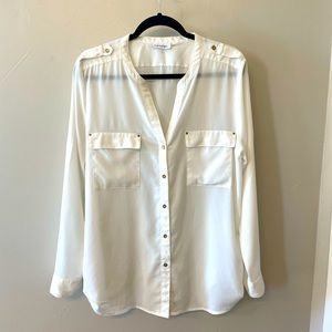 Calvin Klein sheer blouse